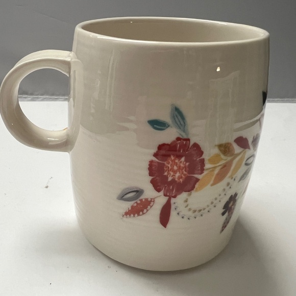Anthropology Petal Palette Monogram N Floral Mug Starla M Halfmann Colourful - Picture 4 of 5